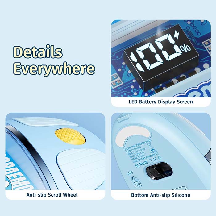 DORAEMON COMIC BOOK TRANSPARENT WIRELESS MOUSE 1 doraemon comic book transparent wireless mouse 45